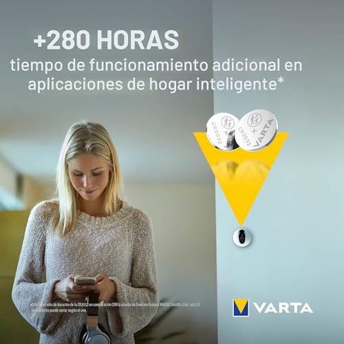 Miniatura 3 de Varta Pilas De Botón Cr2032 De Litio, Paquete De 5, Power On Demand, Lithium, 3v, Embalaje Seguro Para Niños, Para Dispositivos Smart Home, Llaves De Coche