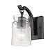Golden Lighting 1405-BA1 BLK-Cag Travers Bath Fixture, Black