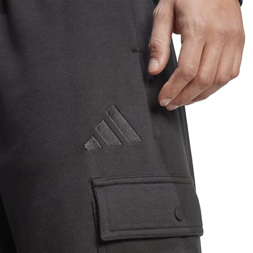 adidas Men's All Szn Fleece Loose Open Hem Cargo Pants4