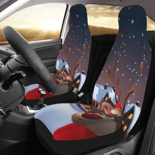 Housses de siège de voiture de Noël imperméables | Protection de siège avant universelle