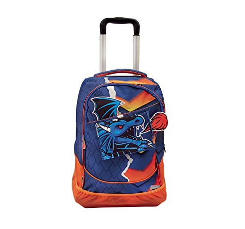 Mochila escolar Go Pop Dragon tipo trolley para llevar libros sin esfuerzo 4