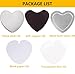 50 Sets Heart-Shaped Fridge Magnet Maker Supplies for Button Maker Machine Heart Shape 2.28 inch/58mm, Includes Metal Cover, Button Back Cover, Soft Magnet, Clear Film,Blank Paper,Children DIY Gift