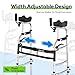 Delog Folding Walker for Senior - Platform Walker with 5’’ Wheels and Removable Padded Armrests 350lbs, Lightweight Walking Mobility Aid, Standard Walker for Elderly (Black)
