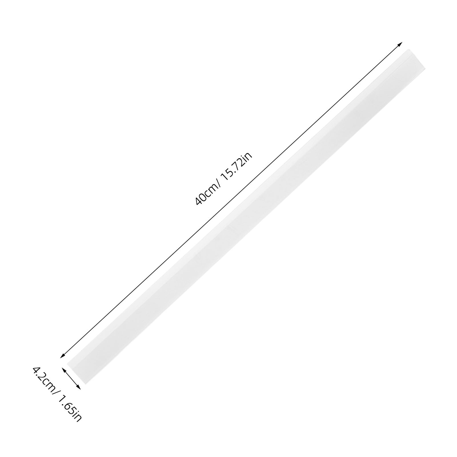 Operitacx 30 pezzi di porta etichette autoadesive per scaffali: etichette in plastica da 40x5 cm, tasca per scheda indice adesiva per supermercato, biblioteca, cucina, ufficio, libreria, cassetta