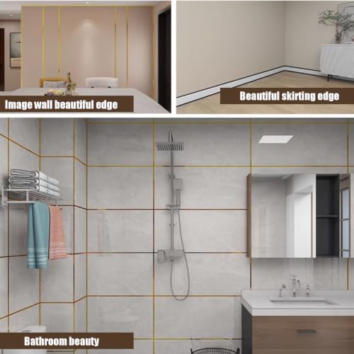 Molduras decorativas pared adhesiva impermeable cenefa autoadhesiva vinilo 8