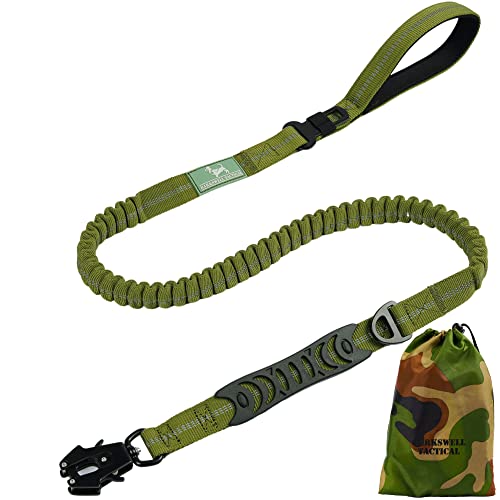 Barkswell Tactical Dog Lead, 4 Ft Anti Pull Dog Leads for Medium Dogs to Large Dogs, Military No Pull Dog Lead