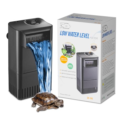 Tararium 222Gph 10W Turtle Tank Filter Aquarium Filter Power Adjustable 10-40 Gal. Small Internal Filter 3-Stage Waterfall Bio-Filtration Quiet Low Water Level For Freshwater Saltwater Fish Tank Easy To Clean thumb #6