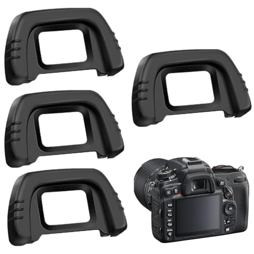 JSKWIKE 4 Pcs Visor del Ocular del Ocular Compatible con Nikon DK-21 D7000 D750 D610 D600 D300 D200 D100 D90 D80 D70 D70s