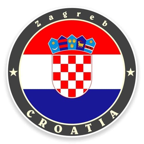 Zagreb Croatia Round Metal 0.75" Lapel Pin Hat Shirt Pin Tie Tack Pinback3