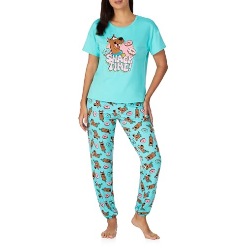 Image of Richard Leeds International Womens 2 Piece PJs Set - Disney | Hello Kitty | Snoopy - Short Sleeve Top & Jogger Lounge Sets