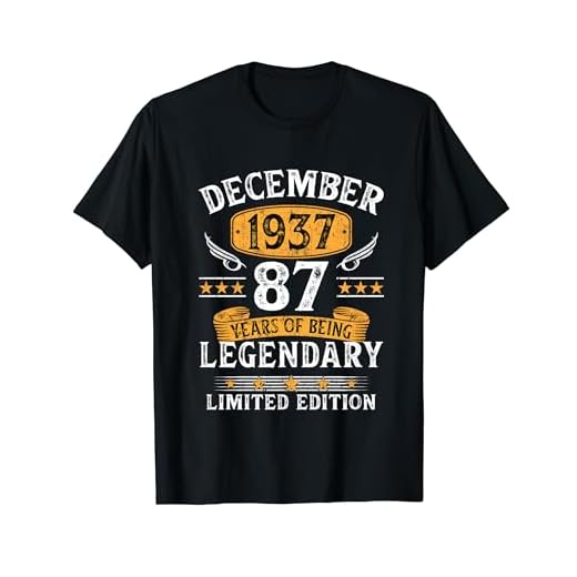 Regalo 87 Cumpleaños Mujer 87 Años Hombre Diciembre 1937 Camiseta