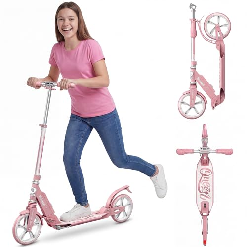 Skidee Kick Scooter for Kids Ages 6+ - Adjustable Handlebar Up to...
