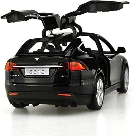 Chengchuang Car Model X 1:32 Scale Alloy Diecast Pull Back Electronic Toys With Lights And Sound, Mini Vehicles Toys For Gift (Black) #TOP4