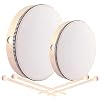 Sunshine smile 2-teilig Handtrommel mit schlägel für Kinder,Handtrommel Percussion,Tamburin Trommel,Tamburin Holz,Tambourin Percussion,Trommel mit schlägel