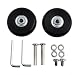 Leise Gummi-Trolley-Räder mit Doppellager, robustes Gepäckrollen-Reparatur-Set für Koffer-Ersatz, Spinner-Rad-Set inkl. Achsen und Schrauben (43 mm x 18 mm)