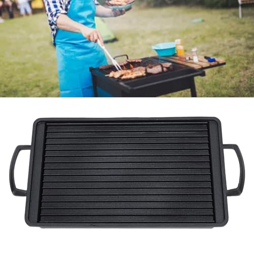 Mini parrilla de barbacoa de aleación de aluminio EMUKOEP rectangular para mesa 6
