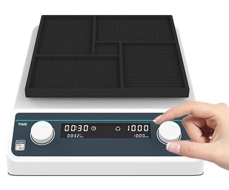 Digital Microplate Shaker Laboratory Microplate Oscillator with Adjustable Speed 500-1200rpm Horizontal Gyration Amplitude 3mm Digital Display for Timing and Speed