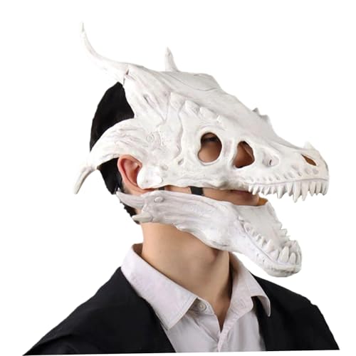Masque dragon effrayant pour déguisement adulte et mascarade avec mâchoire articulée