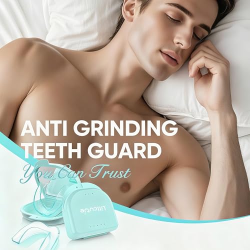 Image of Anti Grinding Guard, Night Guards for Teeth Grinding with 2 x 5X Mirror Case, Spearmint Green, 4 Pack /Small Size