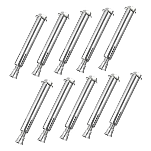 Cabilock 10Pcs Heavy Duty Expansion Bolts for Speed Bumps and Asphalt Installation Resistant Anchor Screws for Driveways and Roads High Performance Wear Resistant Fasteners