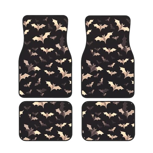 Tapis de sol de voiture lot de 4 universels résistants toutes saisons style Halloween