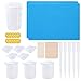 GLAITC Misurini in Resina siliconica,46Pcs Tazze di miscelazione Tazze in Resina epossidica Kit di Strumenti Tazze di misurazione in Silicone Graduate Pipette cadenti Lettini per Dita