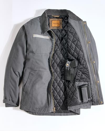 Image of Venado Concealed Carry Jacket for Men - Heavy Duty Canvas - Conceal Carry Pockets