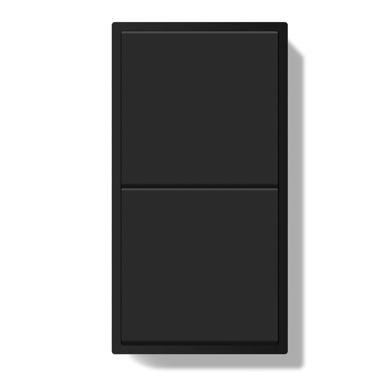 BSEED Lichtschalter Unterputz 1 Fach 1 Weg +1 Fach 1 Weg, Modern Wandschalter mit PC Rahmen, Lichtschalter mit Kabelklemmen und Krallen, Schwarz