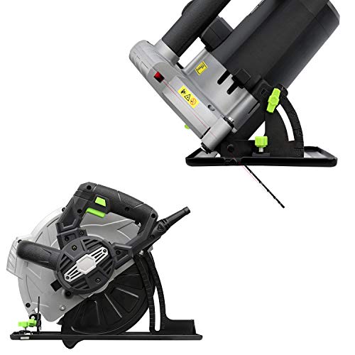 Handkreissäge, GALAX PRO Professional Kreissäge 2000W 5000RPM mit Laser maximale Schnitttiefe 85mm (90°) und 56mm (45… – Bild 7
