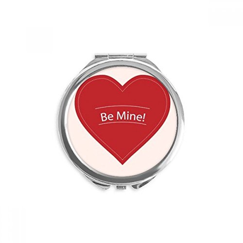 Miroir de poche saint valentin rond pour retouches maquillage