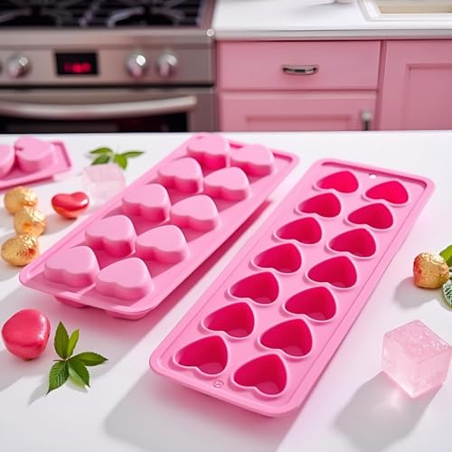 Bandeja de silicona para cubos de hielo en forma de corazón miniatura 4