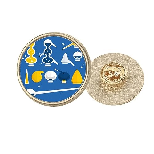 Broche redondo de metal dorado con cuentagotas Dropper mediano para costura