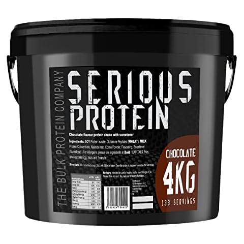 The Bulk Protein Company - SERIOUS Protein 4kg - Low Carb Lean Protein Powder 24g Per Serving - Chocolate Flavour, Pack of 1 Cover