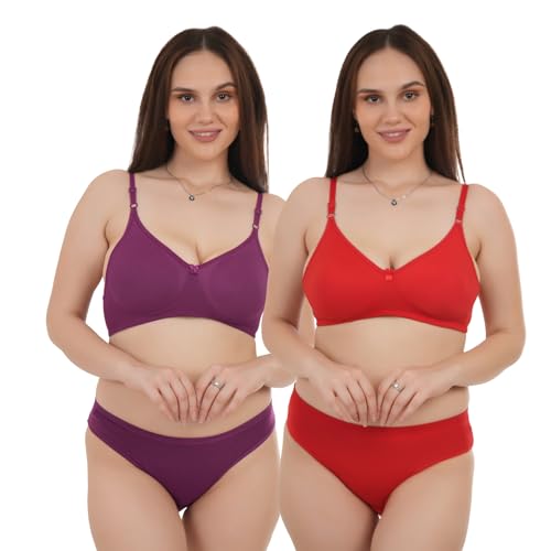 Image of UNITRUST Lingerie Set Non-Padded Bra and Matching Panty for Women