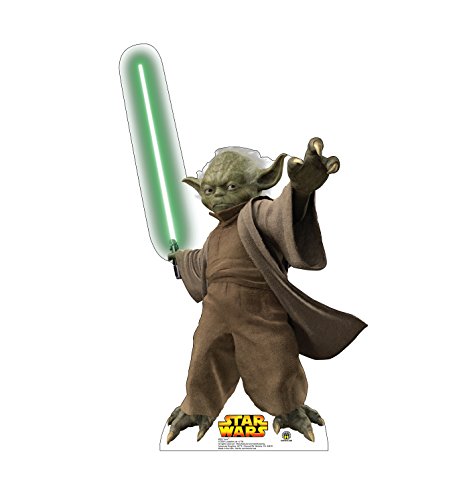 Cardboard People Yoda Life Size Cardboard Cutout Standup - Star Wars Prequel Trilogy