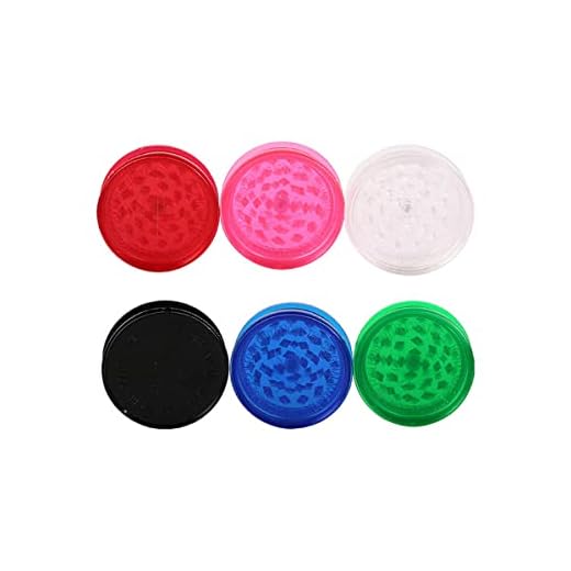 xicveiuz 6 Pack Herb Grinder, 2.3 inches Small Spices Grinder With Storage, Plastic Grinder for Manual, Portable And Disposable for Travel