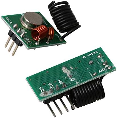 BQLZR 1 Set of 433Mhz RF Wireless Transmitter and Receiver Module Green PCB