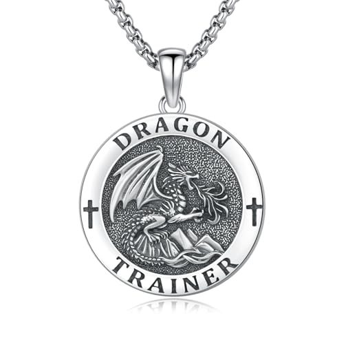 Pendentif dragon en argent 925, collier viking mixte pour affirmer son style