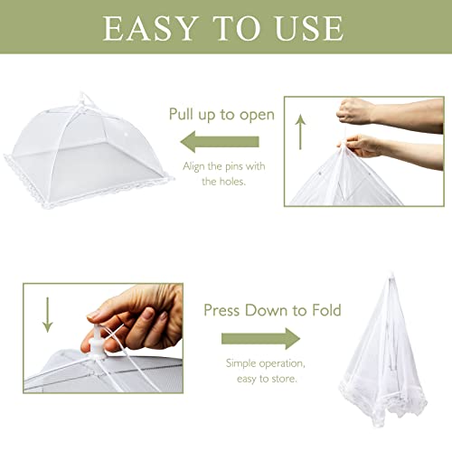 Food Tent Covers For Outside, 6Pack Outdoor Serving Dish Covers With Carry Bag (17X17* 2, 14X14* 2, 12X12* 2), Reusable And Collapsible Pop Up Mesh Food Nets For Parties, Picnics, Bbqs, Home Use #TOP2