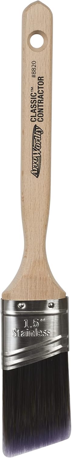 Arroworthy Box Brush Set, 1 x 1.5" Angled, 1 x 2" Angled Long Handle, 1 x 14mm Sash Round, White, 3 different sizes - Image 3