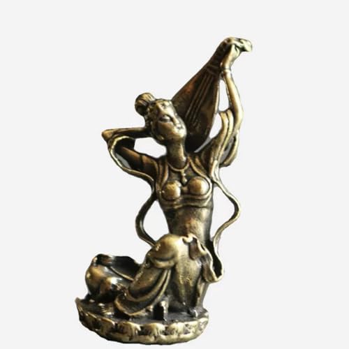Guanyin en Laiton - Mascotte Feng Shui Bronze - Statuette Déco Ornement de Table Maison