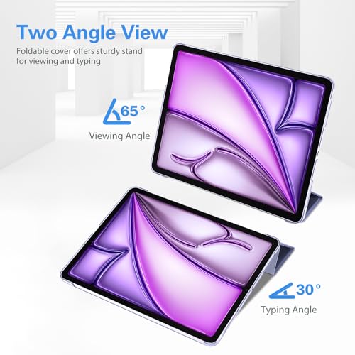 Image of ProCase Smart Case for iPad Pro 12.9 2022 /2021 /2020 /2018, Slim Stand Hard Back Shell Smart Cover for iPad Pro 12.9 inch 6th Gen /5th Gen /4th Gen /3rd Gen -Purple