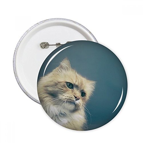 Cadeau de l'animal bleu badge chat DIYthinker pins rond pour vêtement