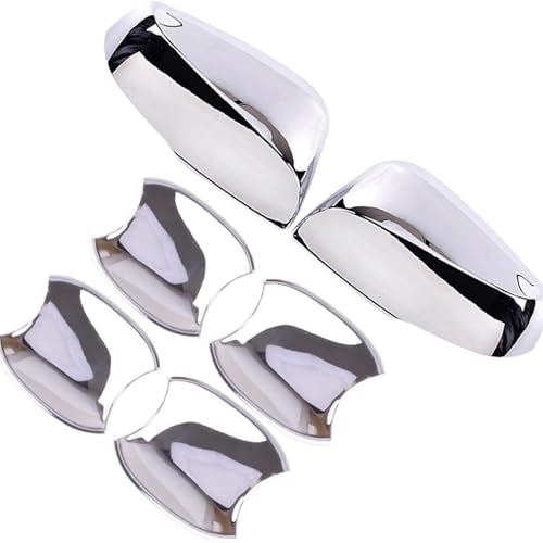 Coque de rétroviseur latéral Toyota Tacoma argentée et inserts de poignée
