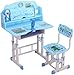 ZOUJUN Tabella e Sedia Domestica, Segretario Bambini scrivania e sedie Set Cartoon Eva Green PRO-Ambiente Desk Bambini di Studio del Modello Giocattolo Pronto da Montare