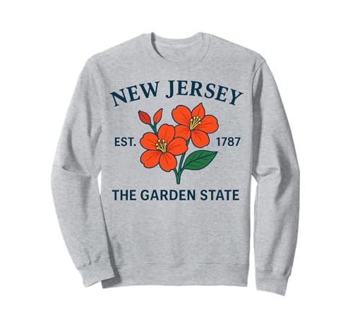 New Jersey Garden Flower State Lema Pride Souvenir Travel Sudadera