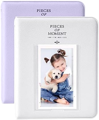 OBERSTER Photo Album with 64 Pockets for Fujifilm Instax Mini 7s, 8, 8+, 9, 25, 50s, 70, 90, 5 x 7.6 cm, Compatible with Instant Camera, Photobook, Name Card Holder (Black)