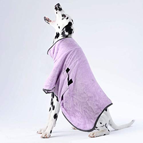 ULTECHNOVO Toalha de Banho para Animais de Estimação Toalha de Banho de Lã de Coral para Animais de
