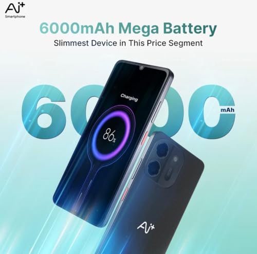 Image of AI+ Pulse 2, 6.745 inch HD+ Display, 6GB RAM, 128GB Storage, 50MP Rear Camera, 6000mAh Battery, Android 16, Black | 6GB RAM, 128GB Storage, 50MP Rear Camera, 6000mAh Battery, Android 16
