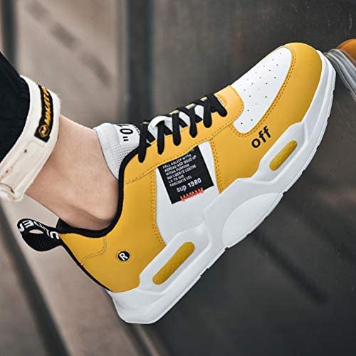 Xidiso Mens Women Fashion Sneakers High Top Walking Shoes Sport Athletic Casual Shoe For Men Orange #TOP5